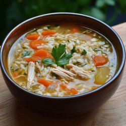 Klassische Hühnersuppe mit Reis