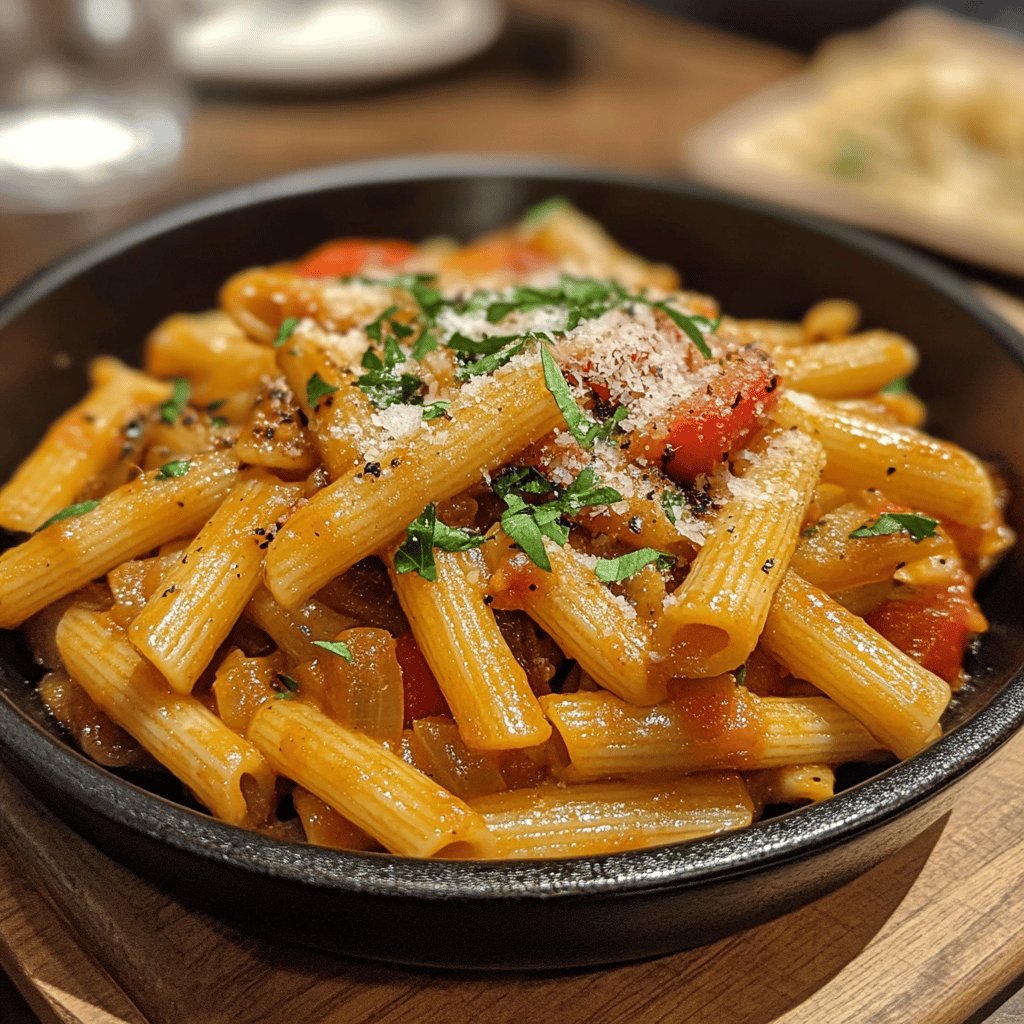 Penne mit Sucuk und Paprika