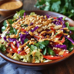 Knackiger Thai Salat mit Erdnuss-Dressing