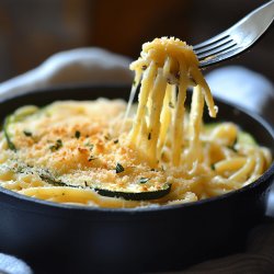 Spaghetti mit Zucchini und Käse