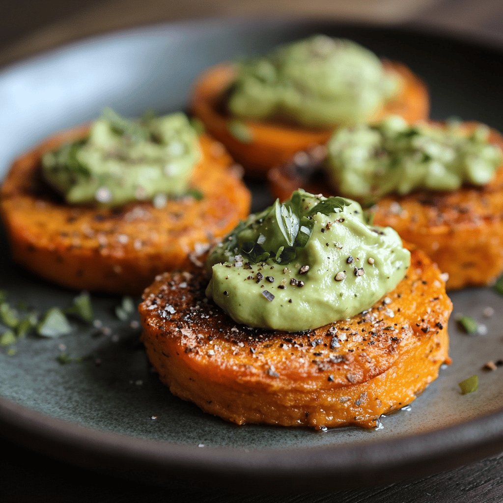 Gefüllte Süßkartoffeln mit Avocado