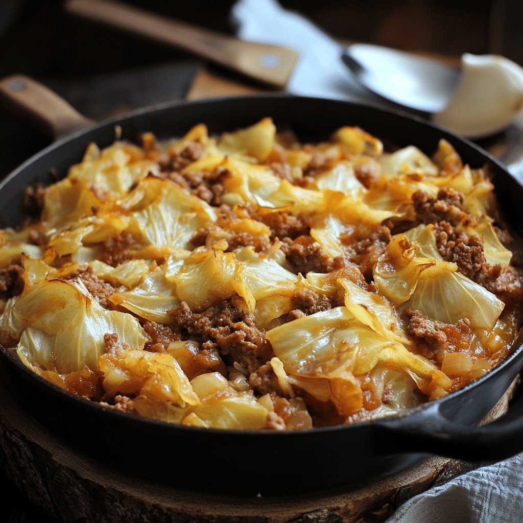 Herzhafte Kraut-Hackfleisch-Pfanne