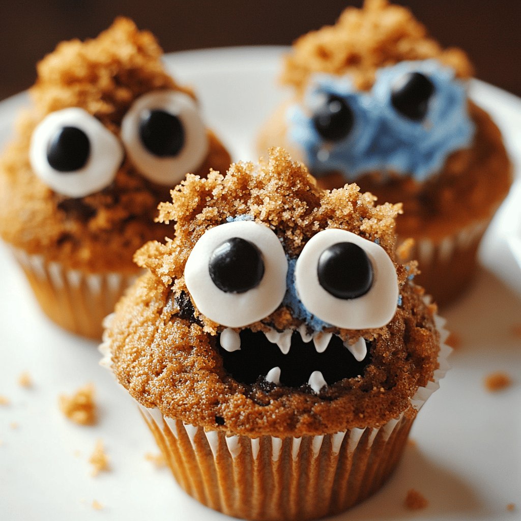 Lustige Krümelmonster Muffins