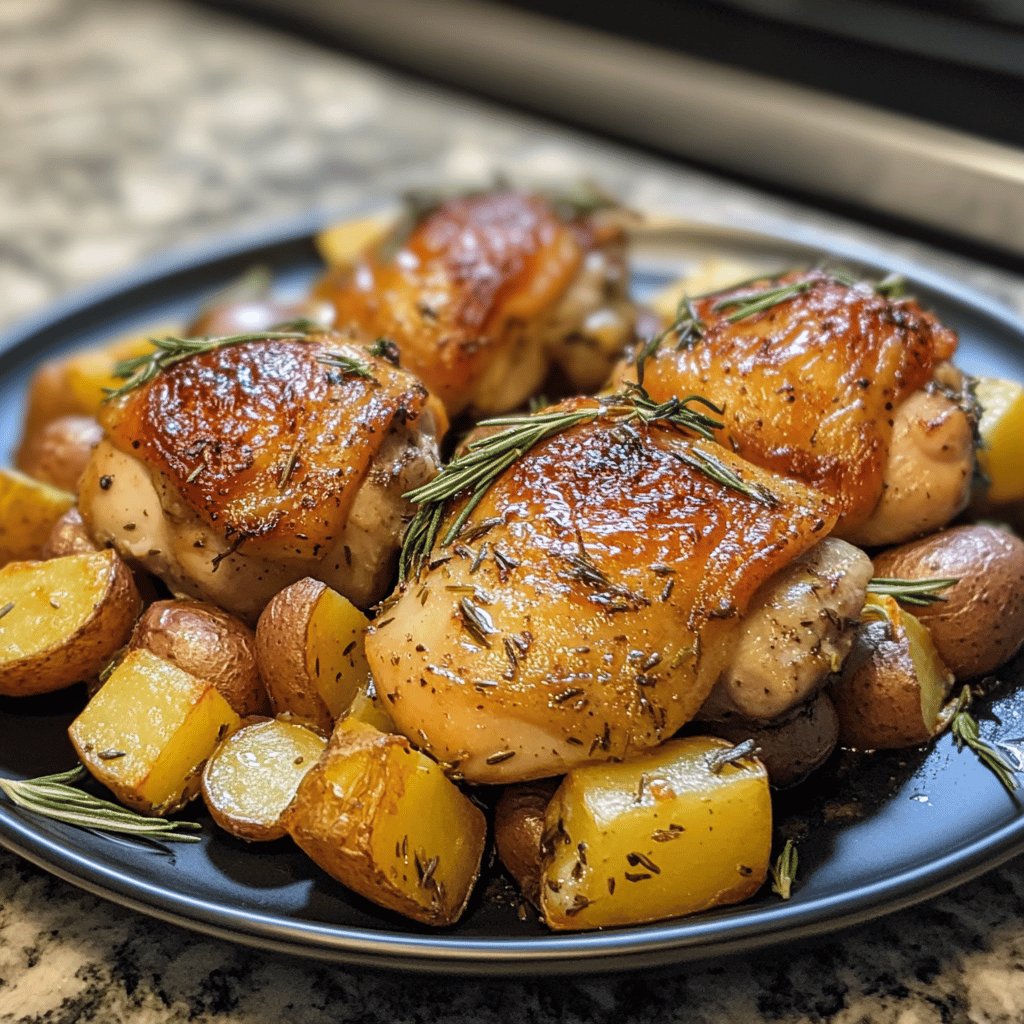 Hähnchenschenkel mit Rosmarinkartoffeln