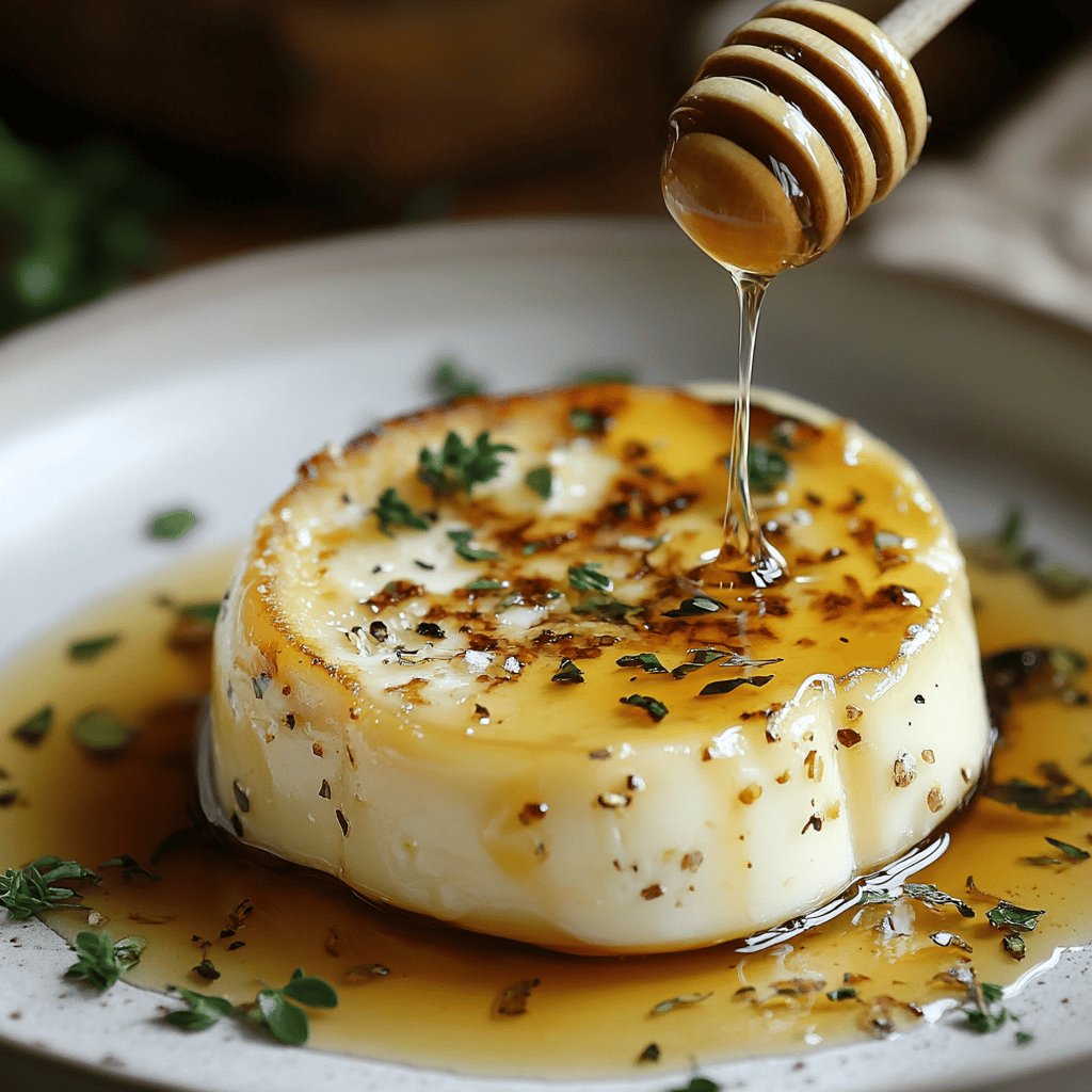 Überbackener Ziegenkäse mit Honig