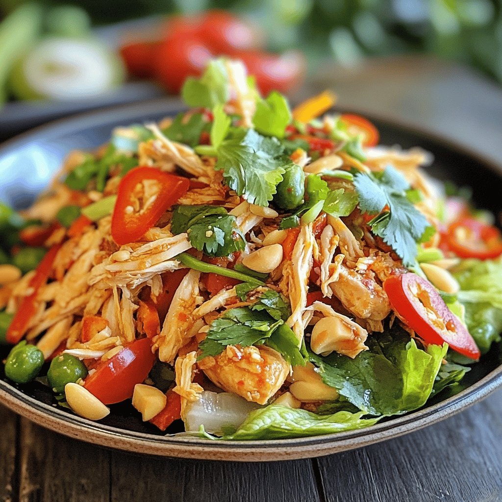 Thailändischer Hähnchensalat