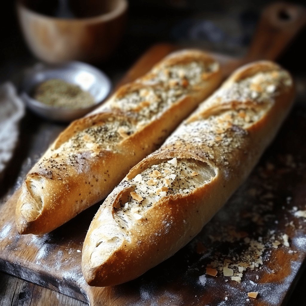 Parmesan-Oregano Baguettes