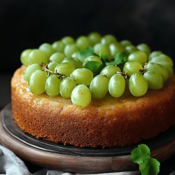 Vollkornkuchen mit grünen Trauben