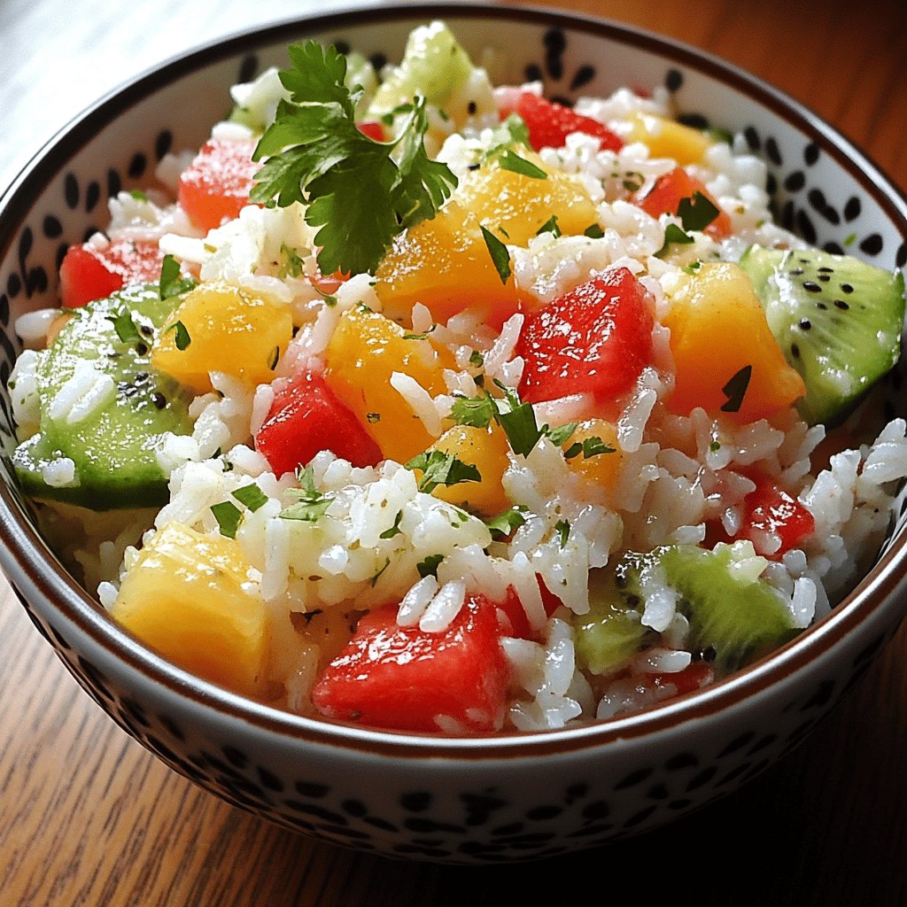 Fruchtiger Sommer-Reissalat