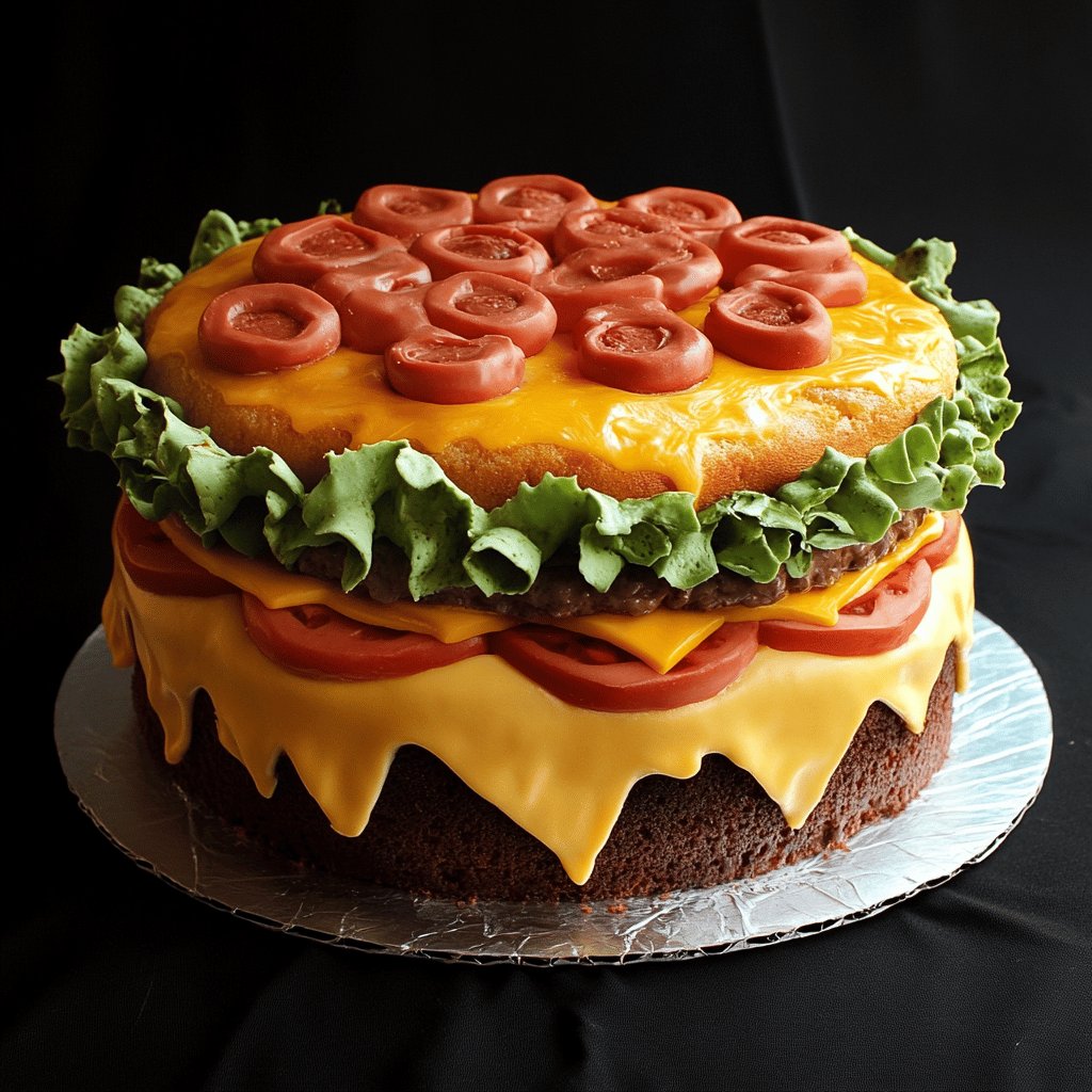 Herzhafter Cheeseburger-Kuchen