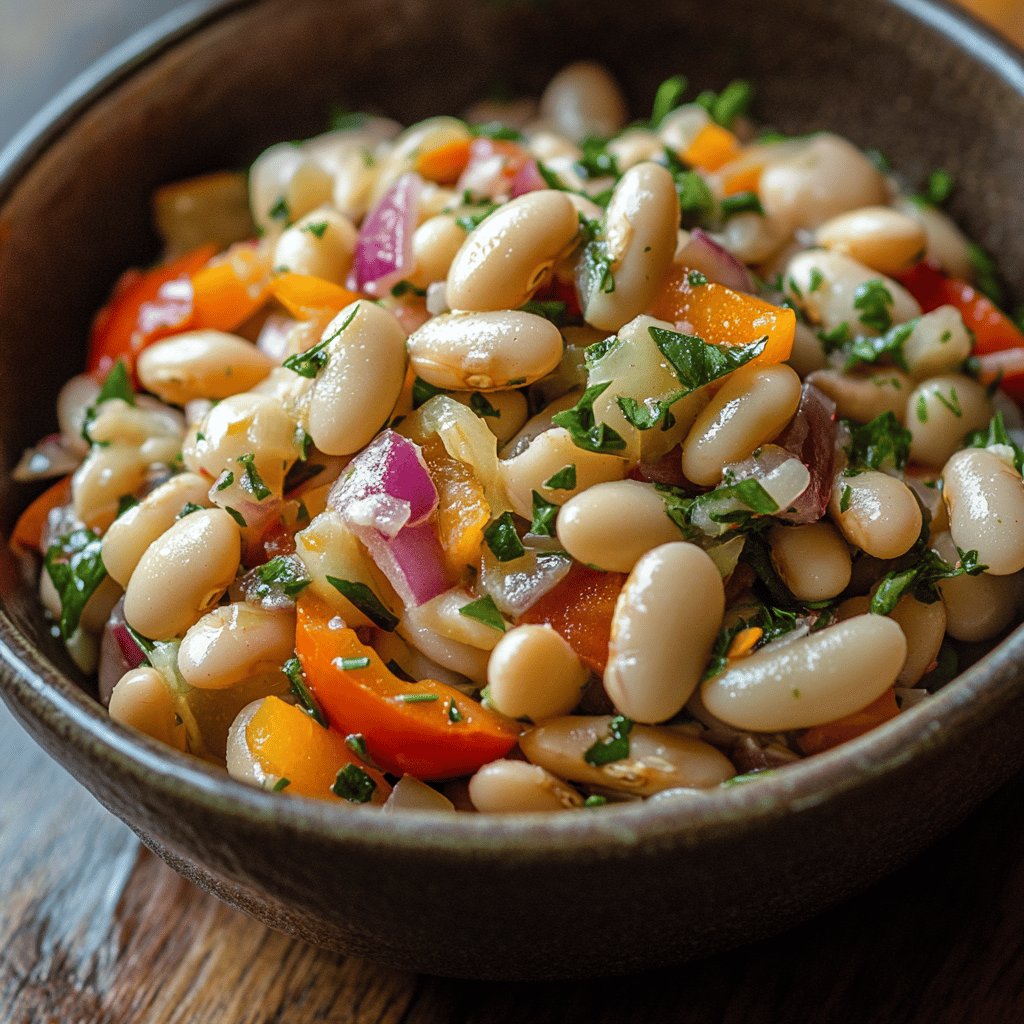 Bohnensalat mit Paprika und Kräutern