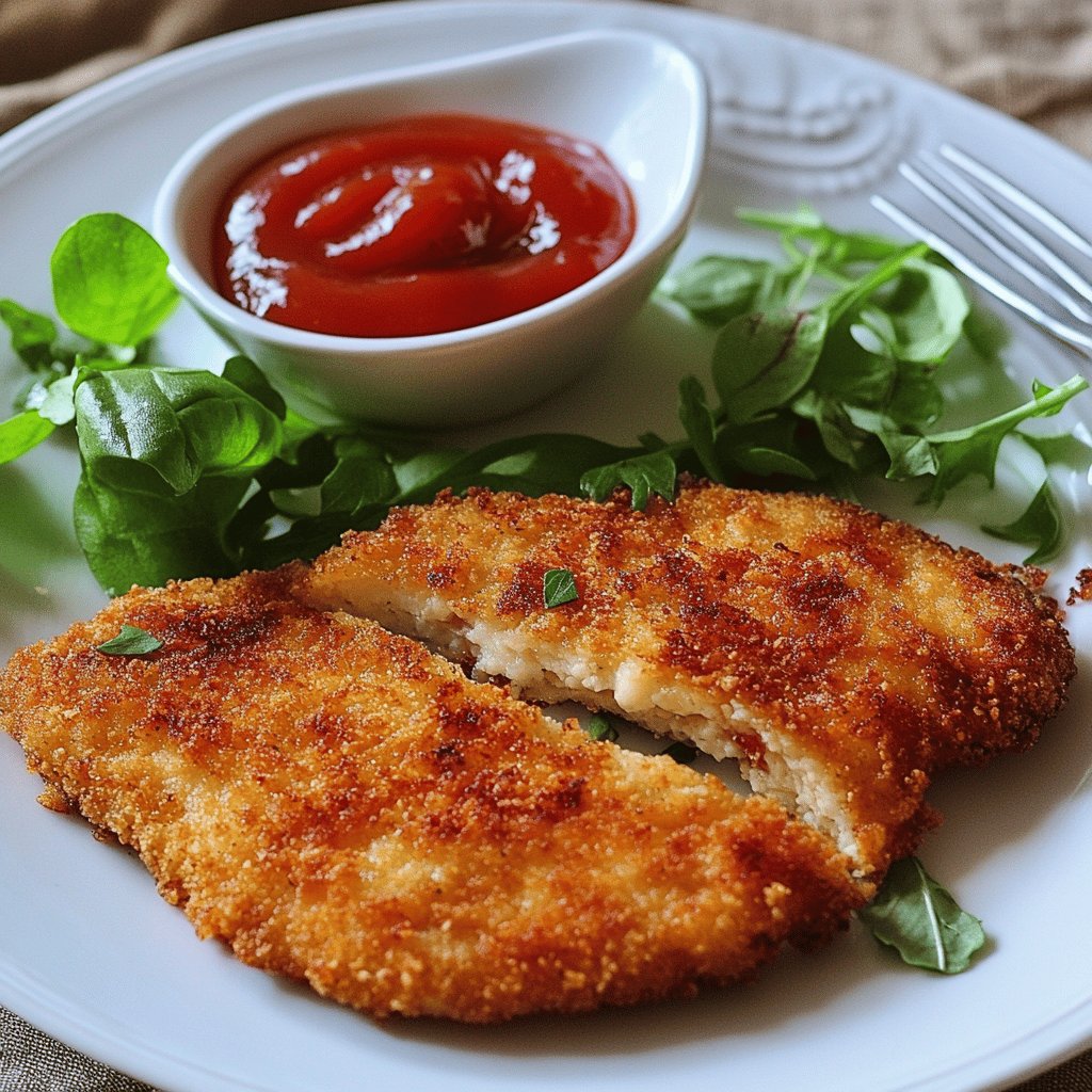 Schnitzel ohne Ei panieren