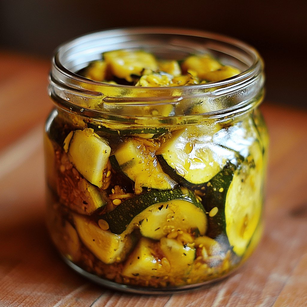 Hausgemachte Eingelegte Zucchini