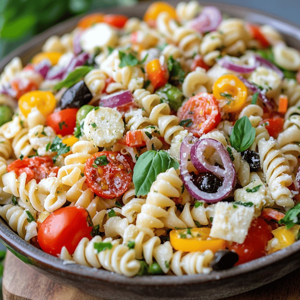 Klassischer italienischer Nudelsalat