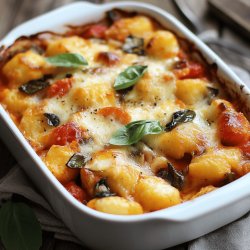 Vegetarischer Gemüse-Gnocchi-Auflauf