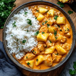 Exotisches Hähnchen-Curry mit Ananas