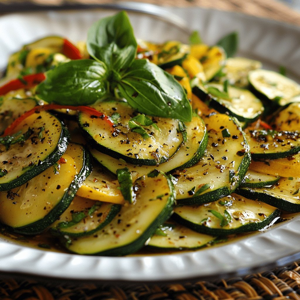 Frischer Zucchini-Kräutersalat