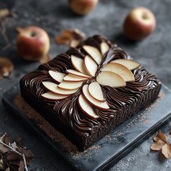 Schokoladen-Apfel-Blechkuchen
