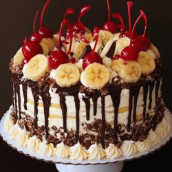 Köstliche Bananensplit-Torte