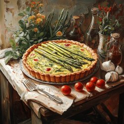 Grüne Spargelquiche