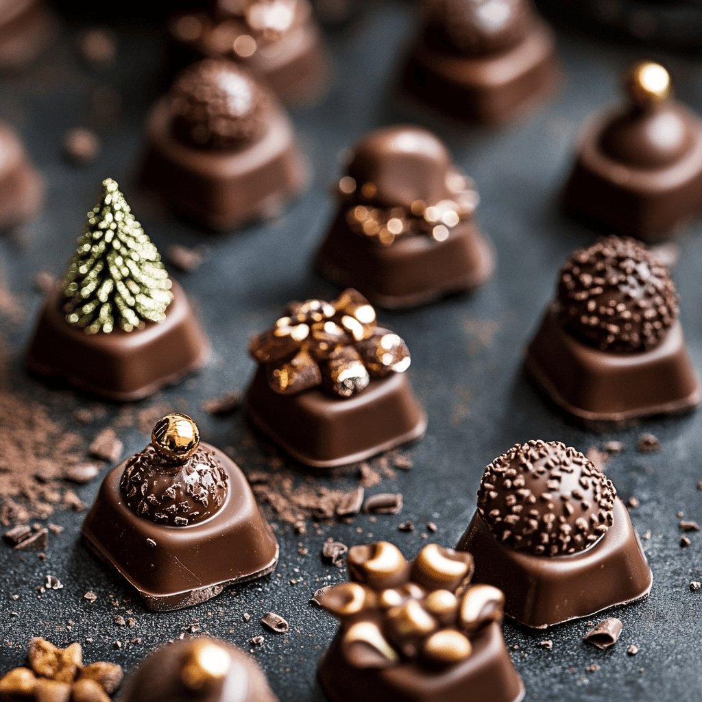 Hausgemachte Weihnachtsschokolade