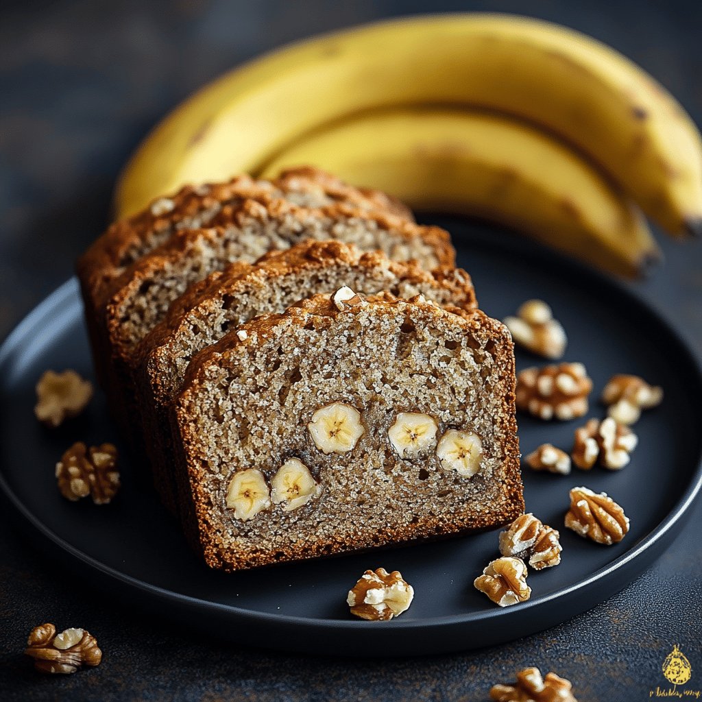 Klassisches Bananenbrot mit Walnüssen