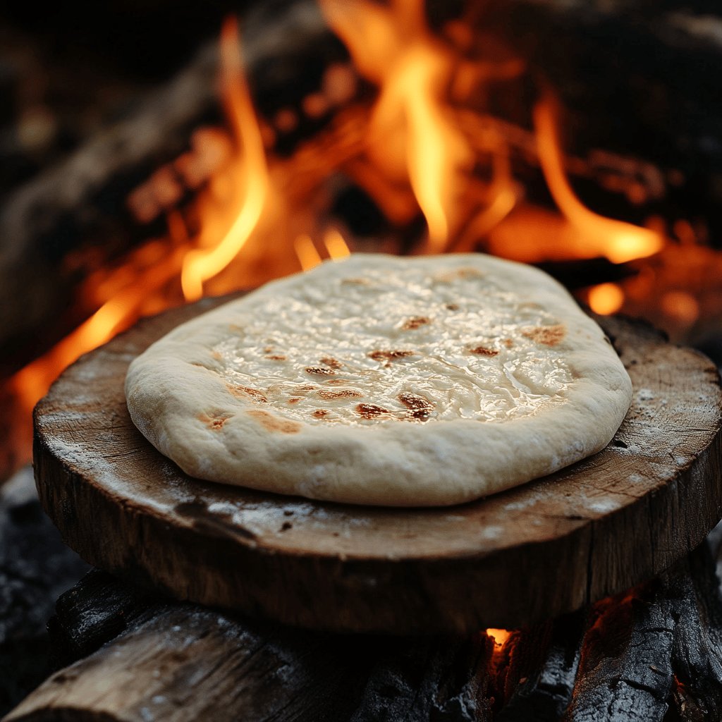 Leckeres Stockbrot am Lagerfeuer