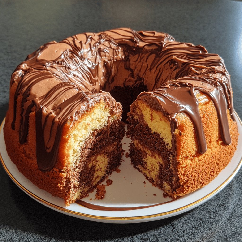 Saftiger Marmorkuchen mit Nutella