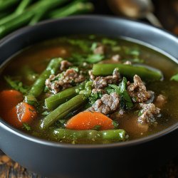 Rindfleisch-Bohnensuppe