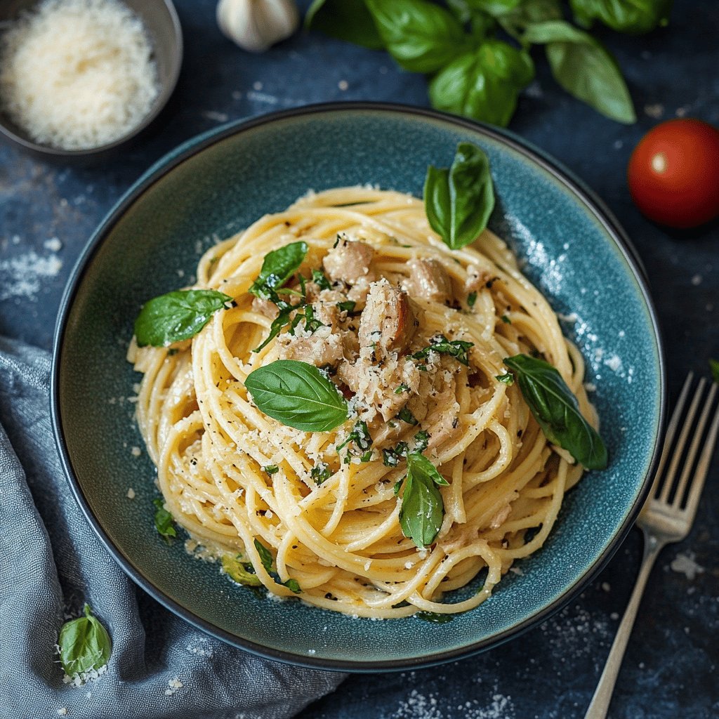 Spaghetti mit Thunfischsauce