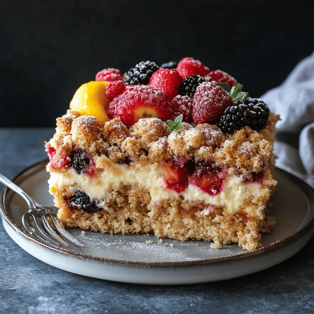 Einfacher Obststreuselkuchen