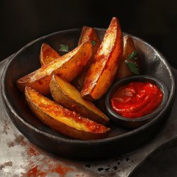 Scharfe knusprige Kartoffelecken