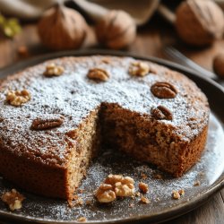 Einfacher Nusskuchen vom Blech