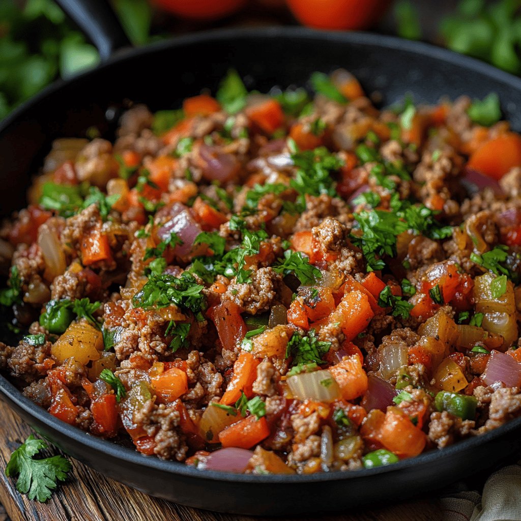 Leckere Hackfleisch-Gemüse-Pfanne