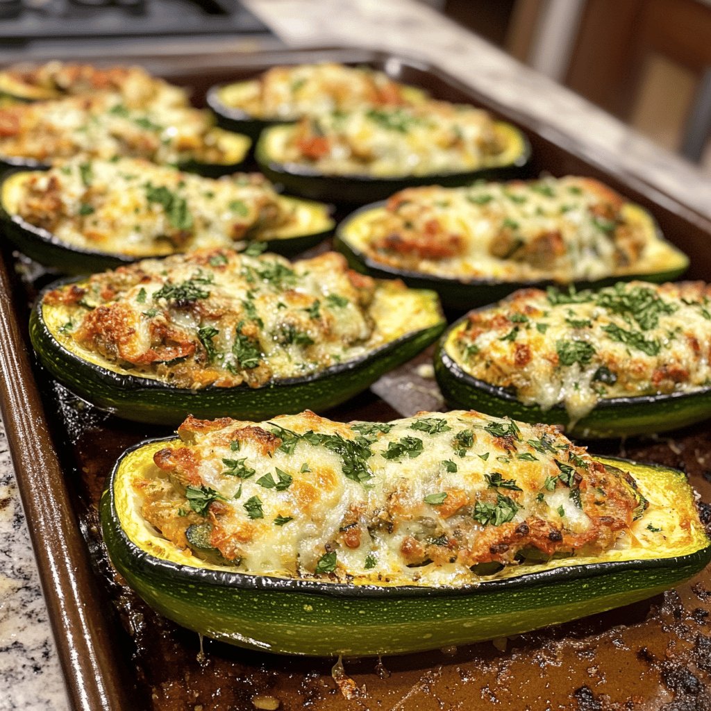 Ofengefüllte Zucchini