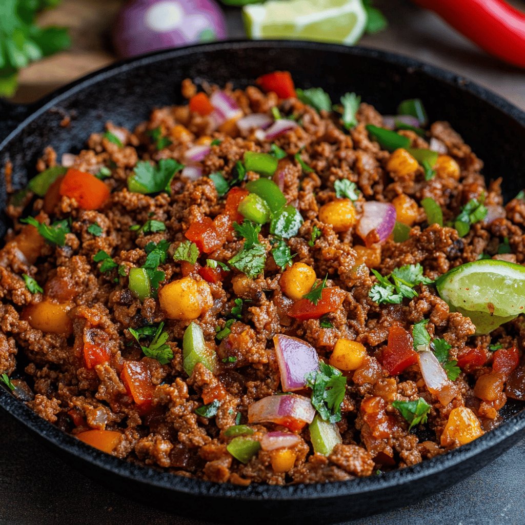 Mexikanisches Picadillo für Tacos