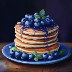 Köstliche Blaubeer-Pancakes