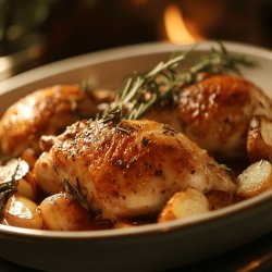 Gebackenes Hähnchen aus dem Ofen