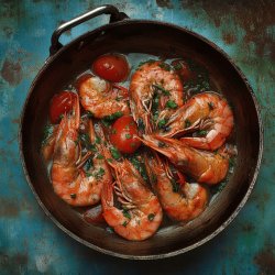 Würzige Gambas in Knoblauchöl