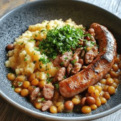 Schwäbische Linsen mit Spätzle