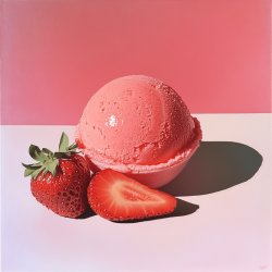 Fruchtiges Erdbeer-Sorbet