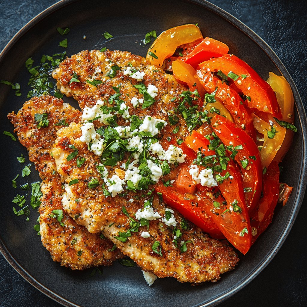 Ofen-Hähnchen mit Paprika & Feta