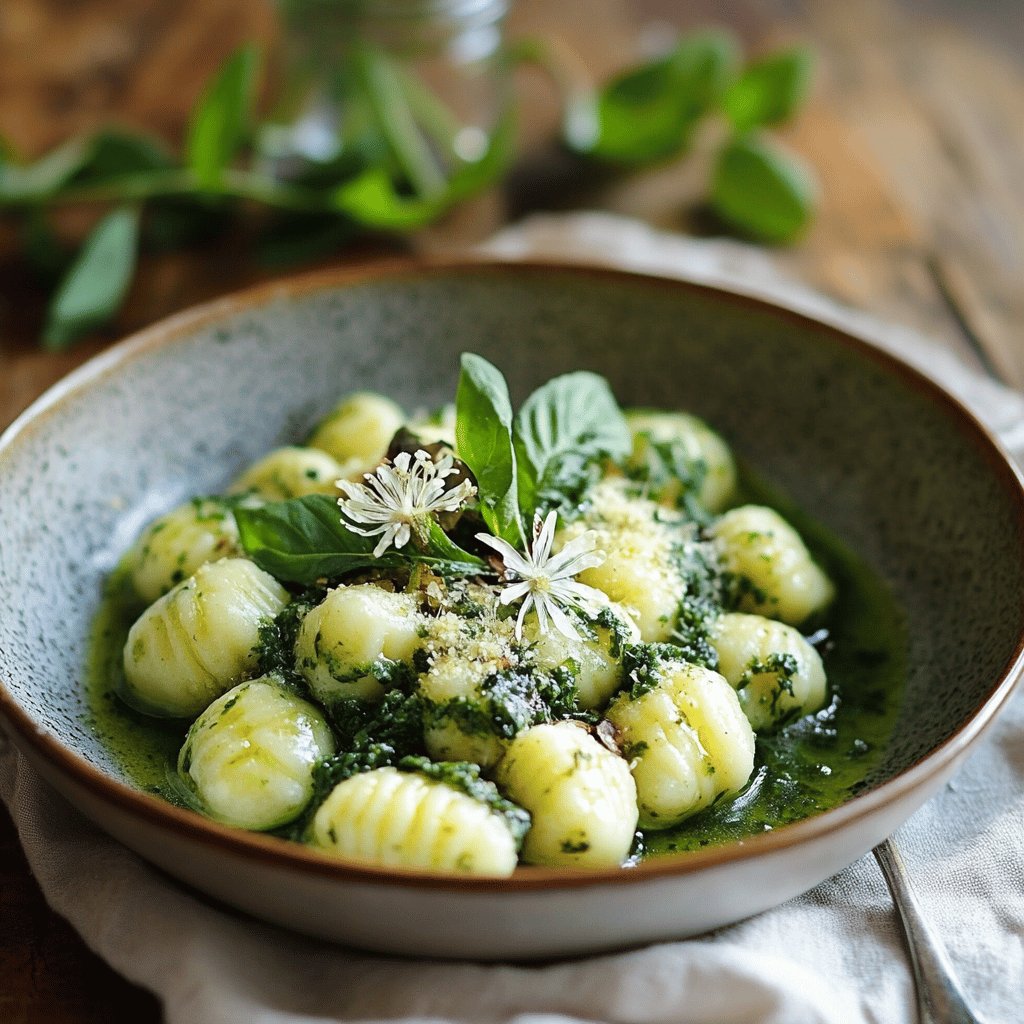 Bärlauch-Gnocchi mit frischen Kräutern