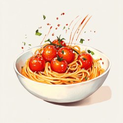 Spaghetti mit frischen Tomaten