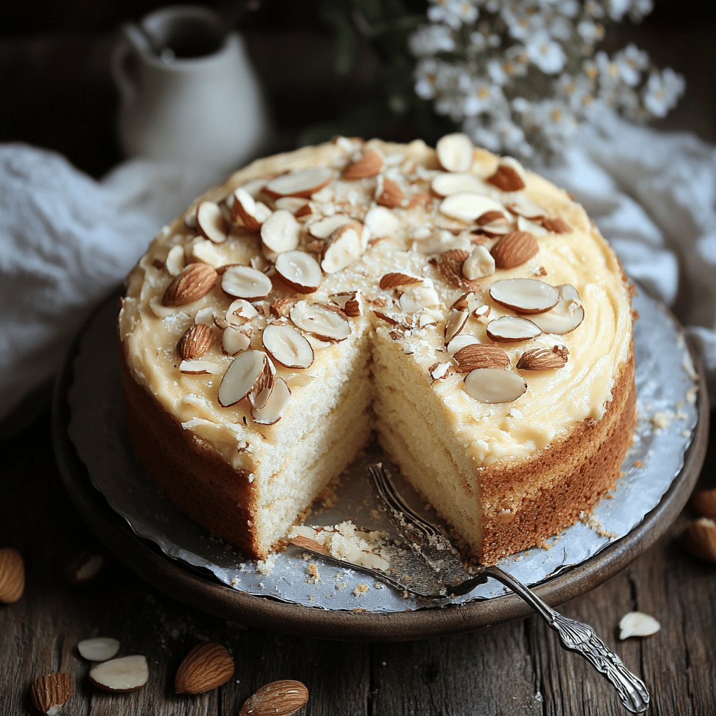 Buttermilchkuchen mit Mandeln