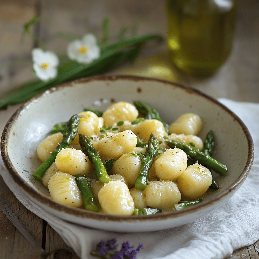 Gnocchi mit grünem Spargel