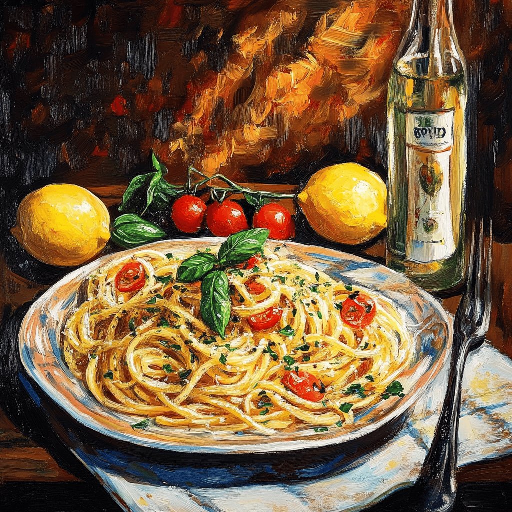 Spaghetti mit Zitronensauce