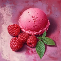 Erfrischendes Himbeersorbet