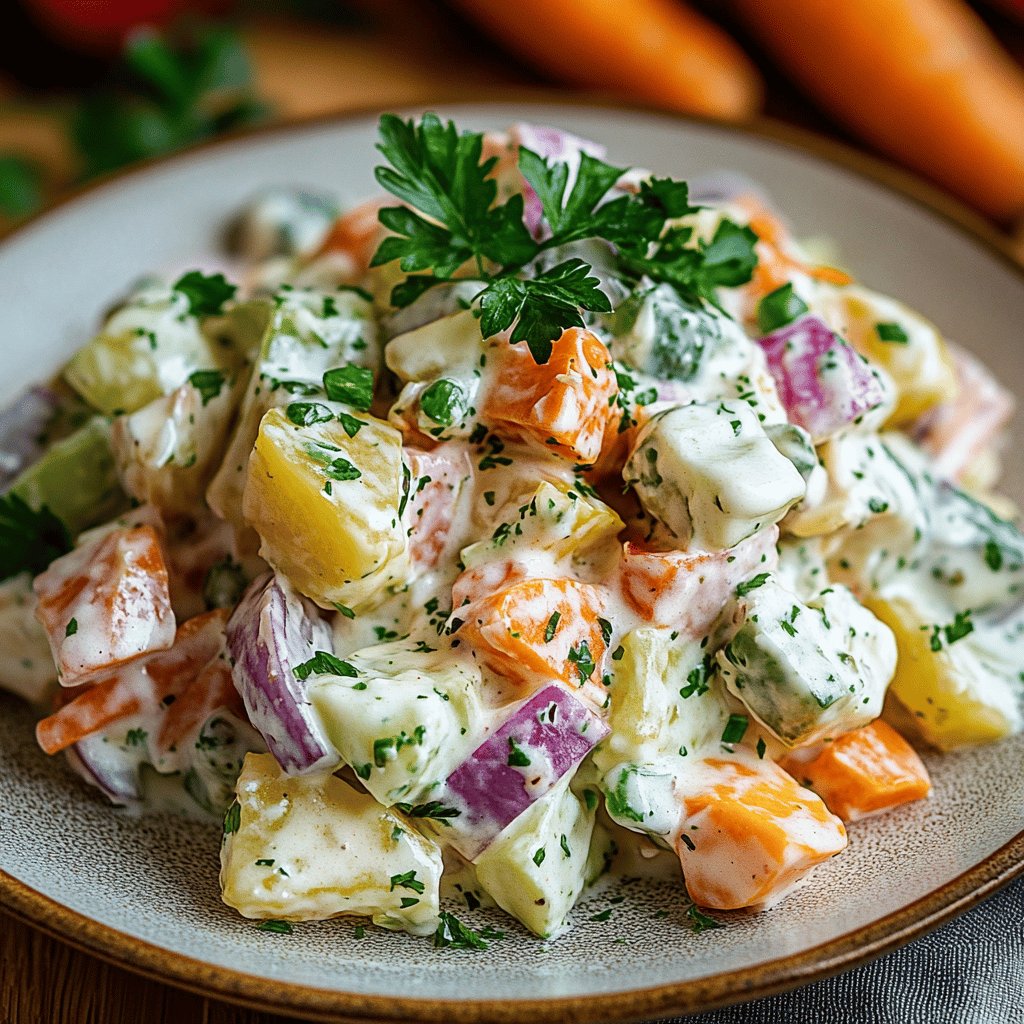 Klassischer Polnischer Gemüsesalat