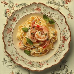 Tagliatelle mit Garnelen